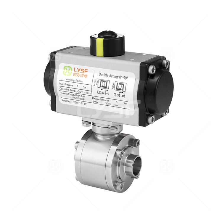 Horizontal pneumatic ball valve